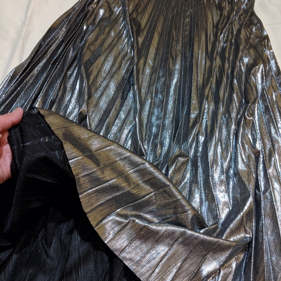 Silver Long Party Skirt - Picture 2 of 5